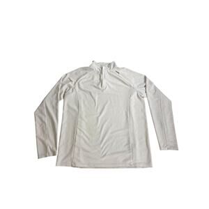 UNRL Interlock Quarter Zip White Golf Athleisure Large